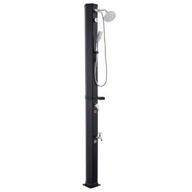 VEVOR 10.6 Gal Solar Heated Shower, 6.7ft Showerhead Height Outdoor Shower, with Handheld & Foot Faucet, Hot & Cold Water Adjustment