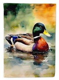 Mallard House Flag Large Porch Sleeve Pole Decorative Outside Yard Banner Artwork Wall Hanging, Polyester, House Size, Multicolor