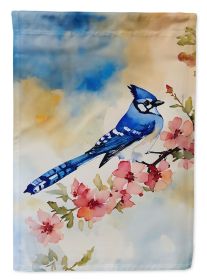 Blue Jay House Flag Large Porch Sleeve Pole Decorative Outside Yard Banner Artwork Wall Hanging, Polyester, House Size, Multicolor