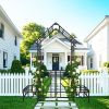 Metal Garden Arch with Gate with planter W80.71*H97.24 Climbing Plants Support Rose Arch Outdoor Black
