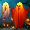 Halloween Decorations Outdoor Decor Hanging Lighted Glowing Ghost Witch Hat Halloween Decorations Indoor Outside Ornaments Clearance Halloween Party L
