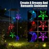 Solar Moon and Star Wind Chime 7 Color Changing Wind Chime for Outside IPX4 Waterproof Outdoor Garden Yard Decor