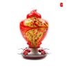 Hummingbird Feeder For Outdoors Hand Blown Colorful Glass Feeder With Ant Moat Gardening Supplies Bird Feeder Ant Proof